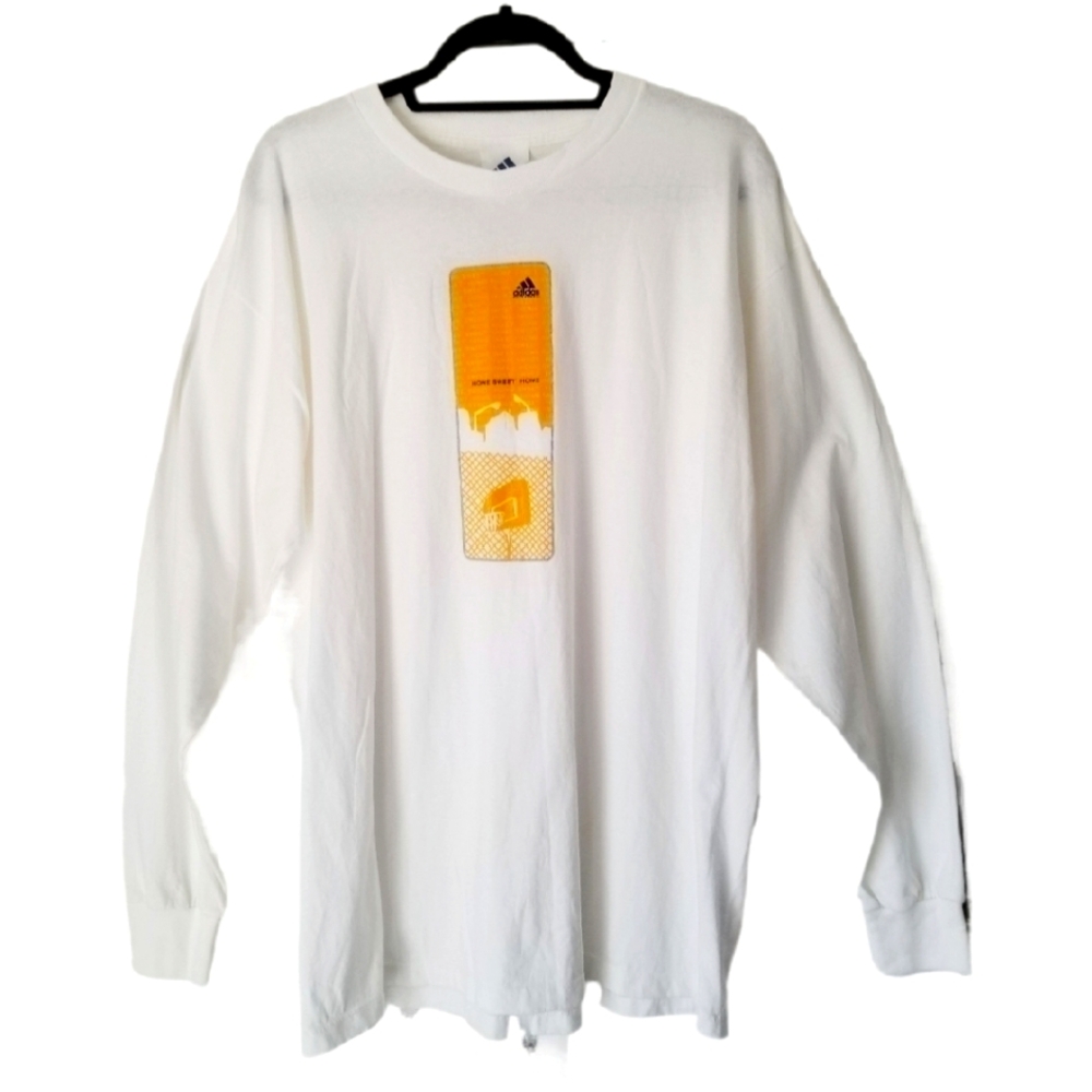 NWT Vintage 90's adidas Men's Long Sleeve Home Sweet Home Basketball T-shirt XL